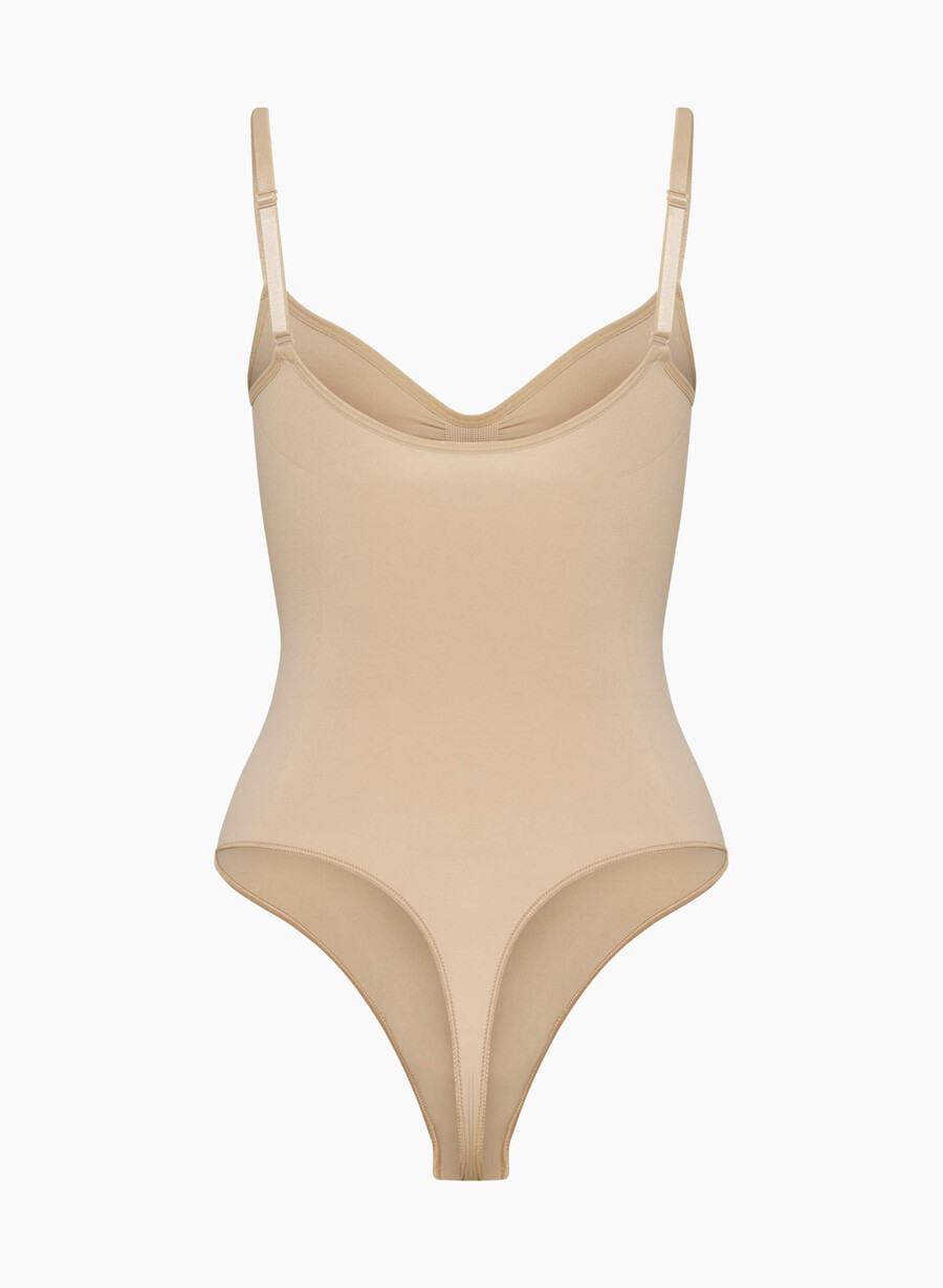 shapeenhance thong bodysuit soft tan