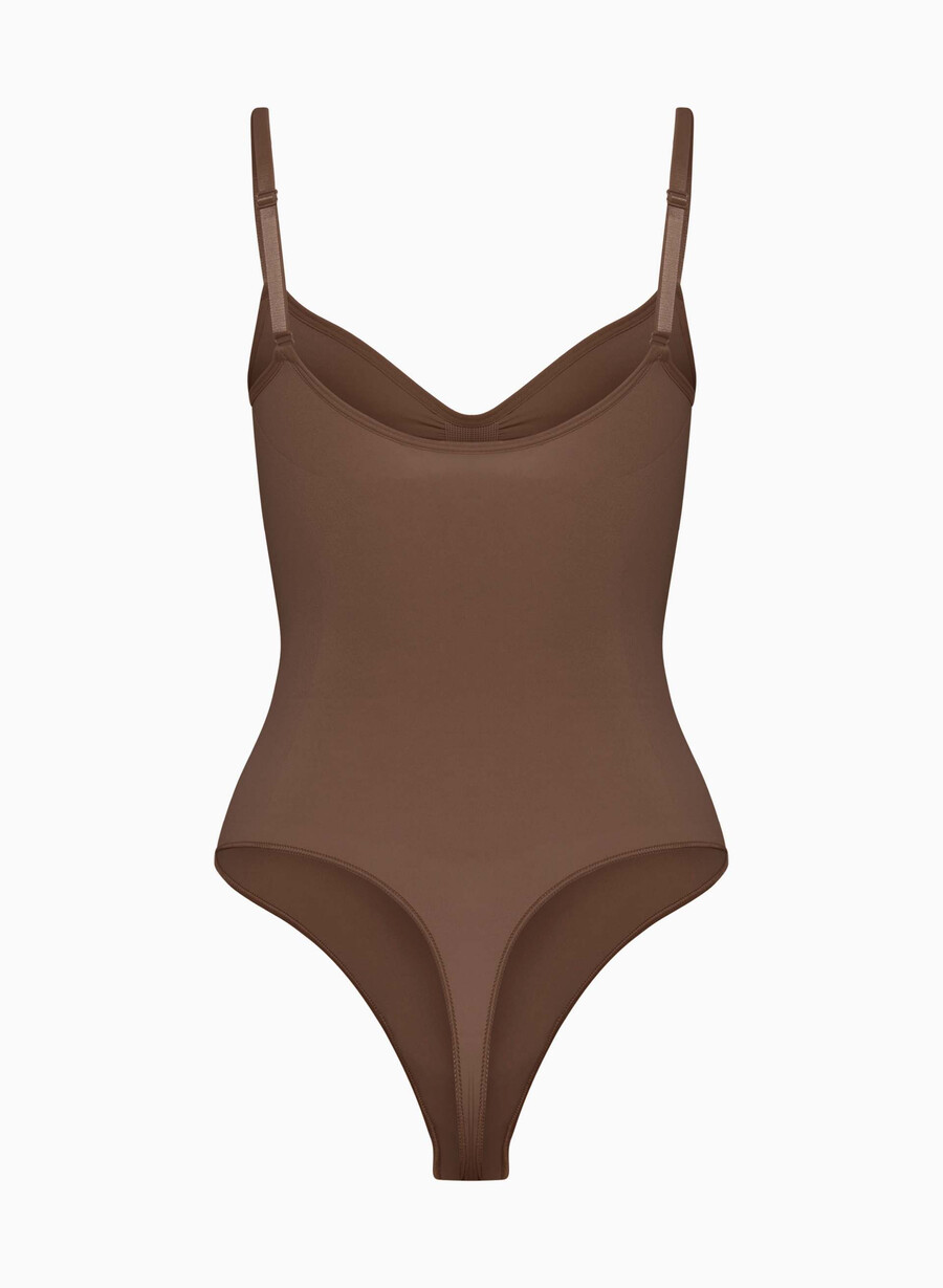 shapeenhance thong bodysuit cocoa bean