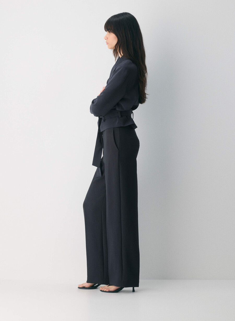 the limitless pant - crepette dark night navy