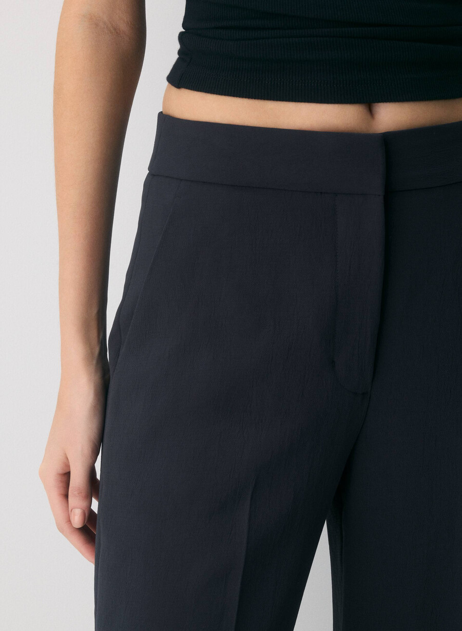 the limitless pant - crepette dark night navy