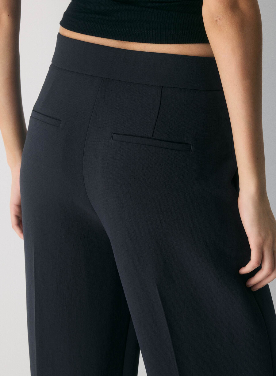 the limitless pant - crepette dark night navy