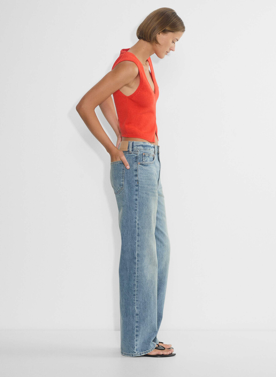 basque sweater vest poppy red