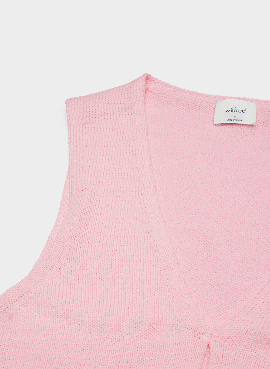basque sweater vest villa pink