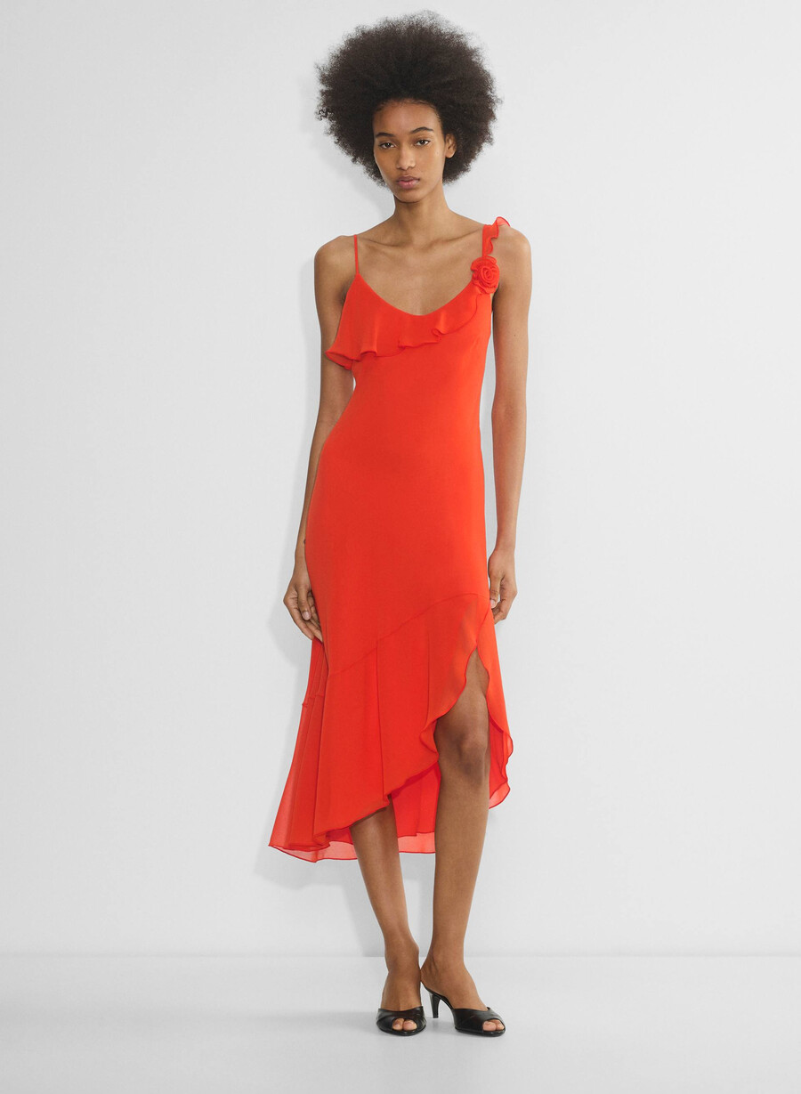 engage dress poppy red