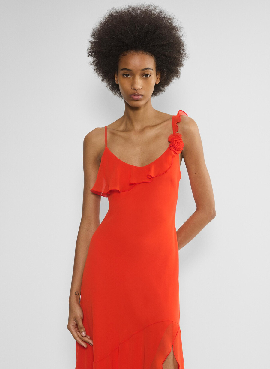 engage dress poppy red