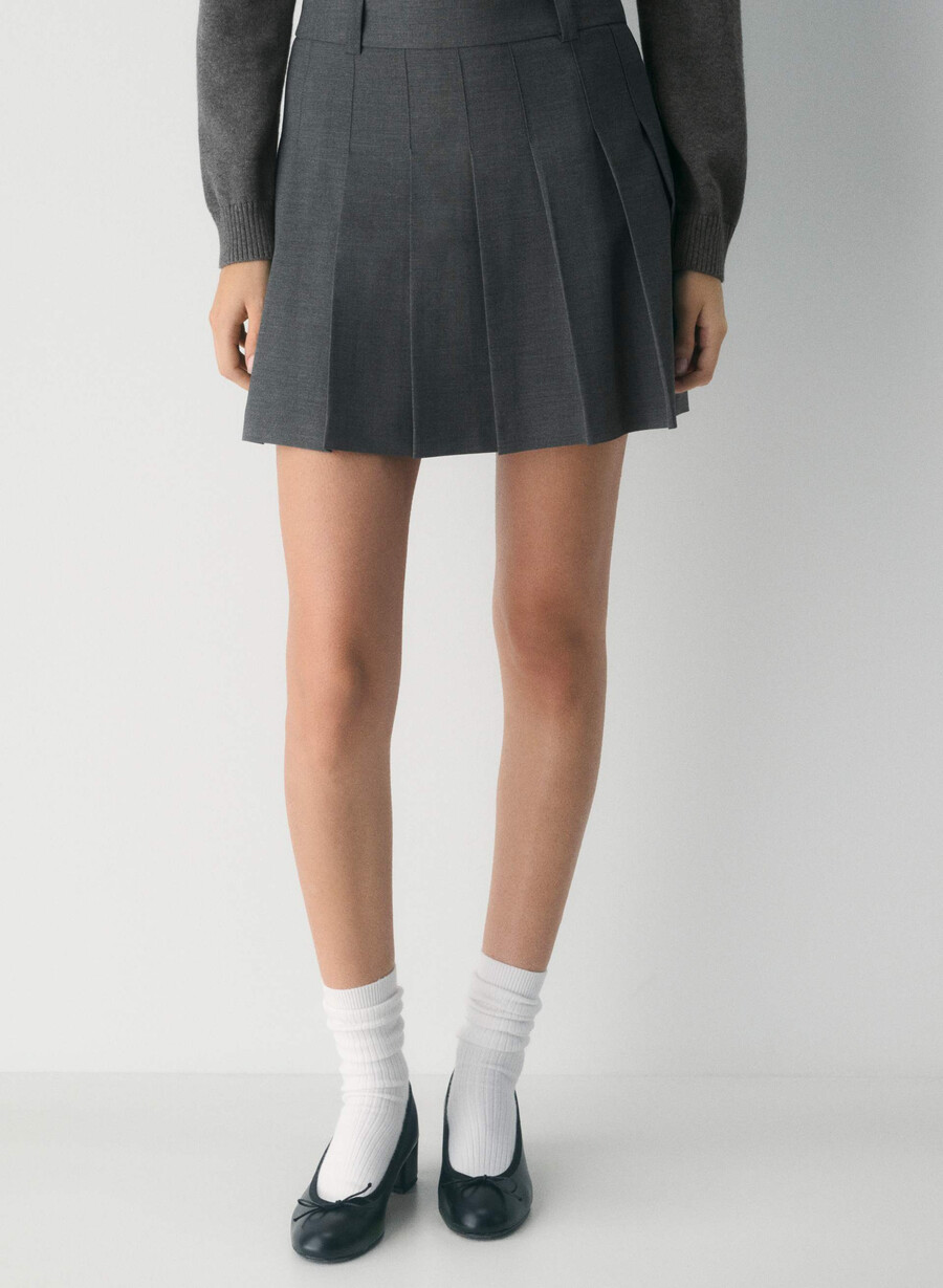 olive micro skirt heather charcoal
