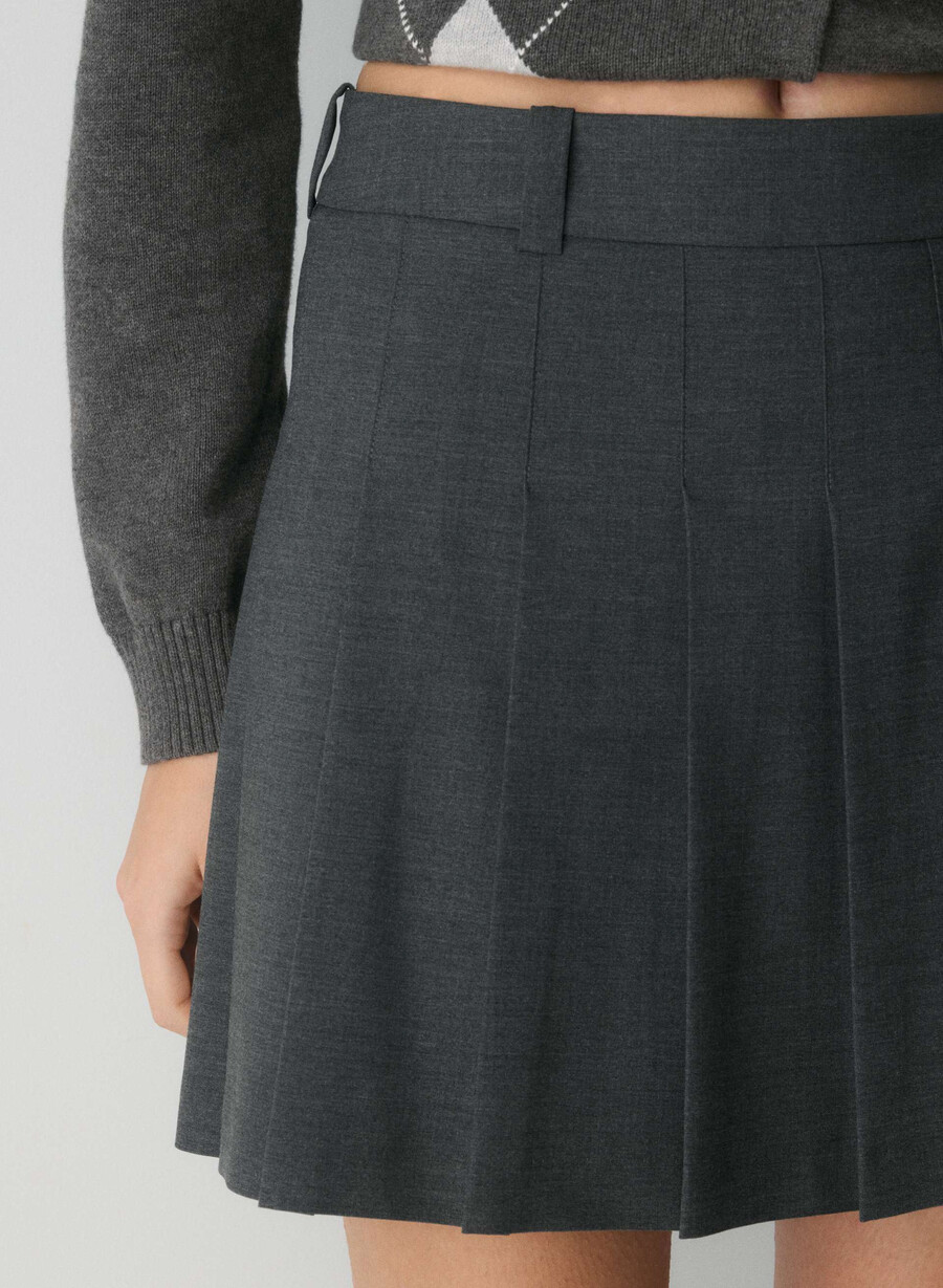 olive micro skirt heather charcoal