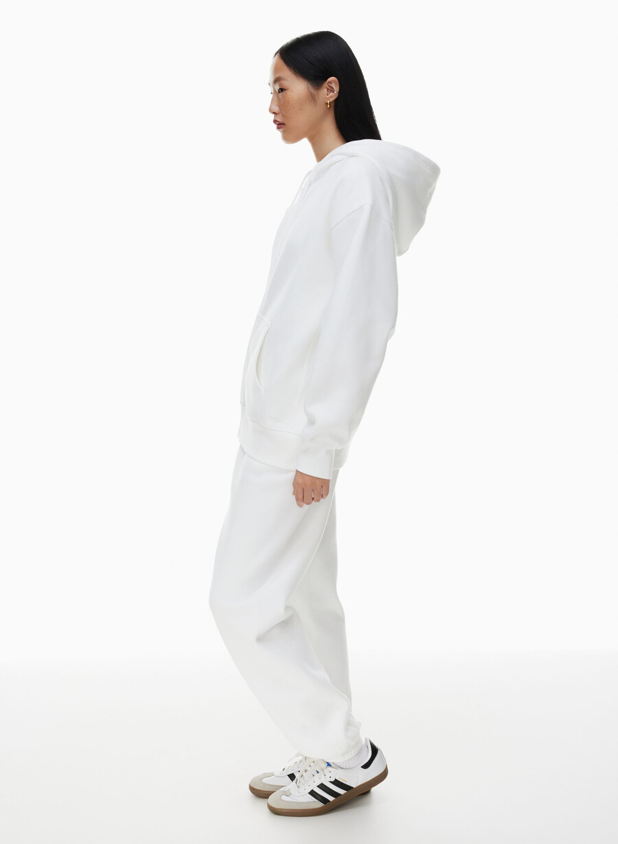 cozy fleece boyfriend zip hoodie scarab