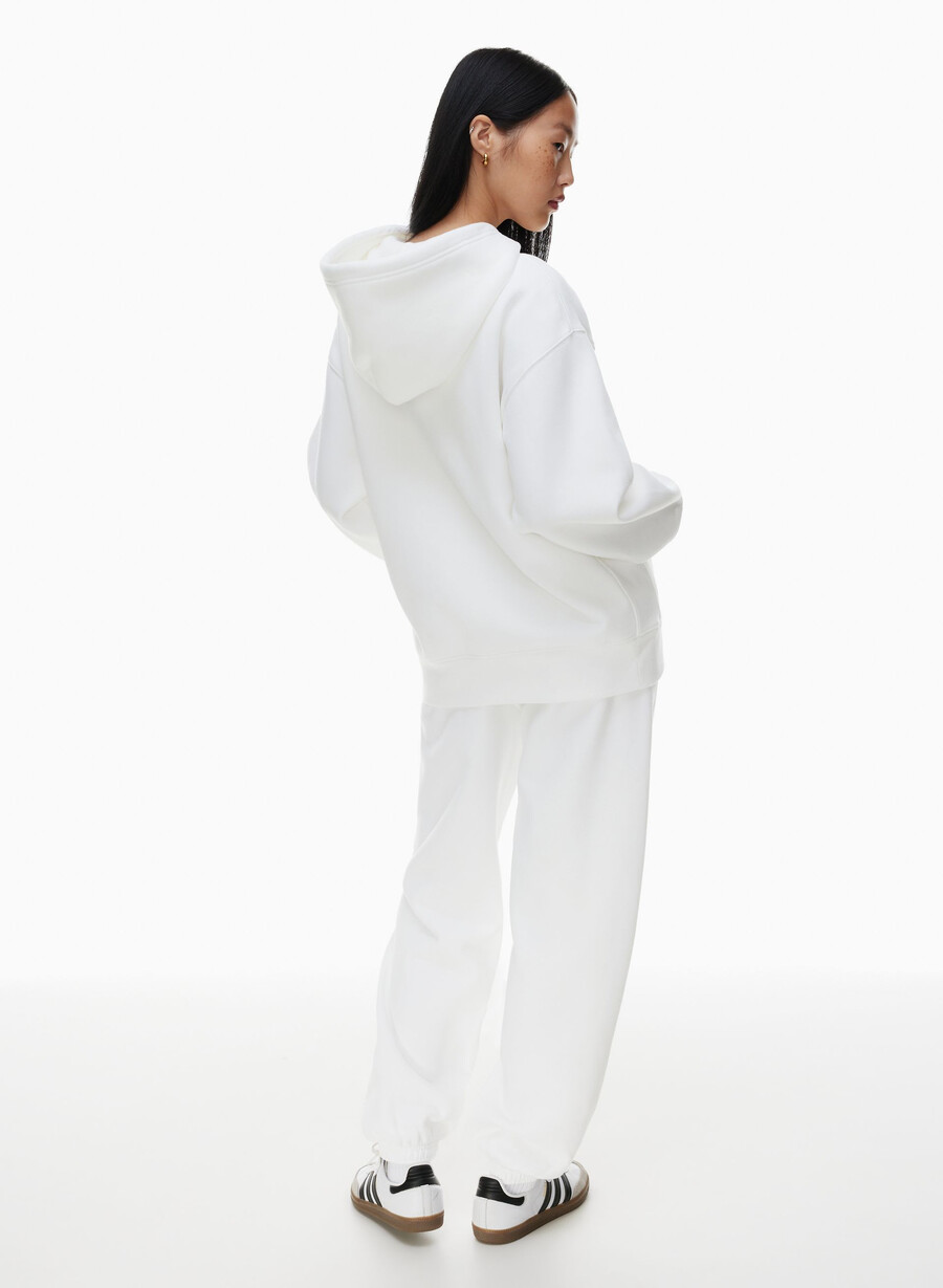 cozy fleece boyfriend zip hoodie scarab