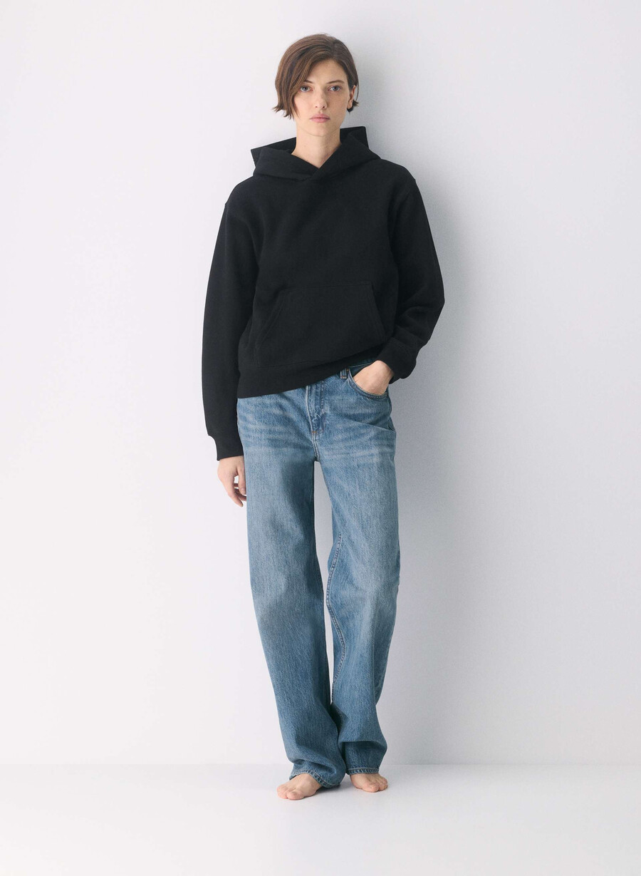 cozy sweatfleece perfect hoodie black