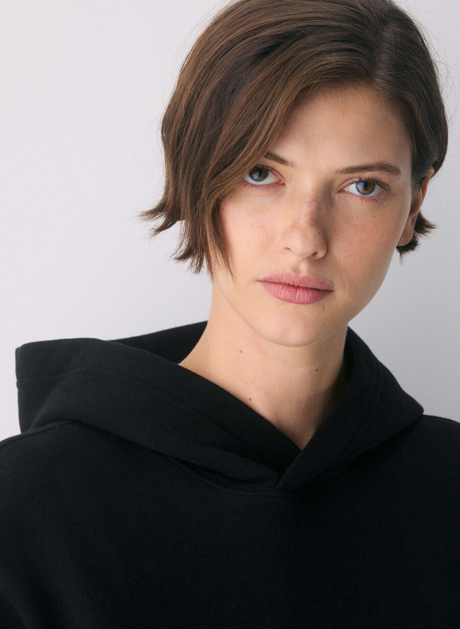cozy sweatfleece perfect hoodie black