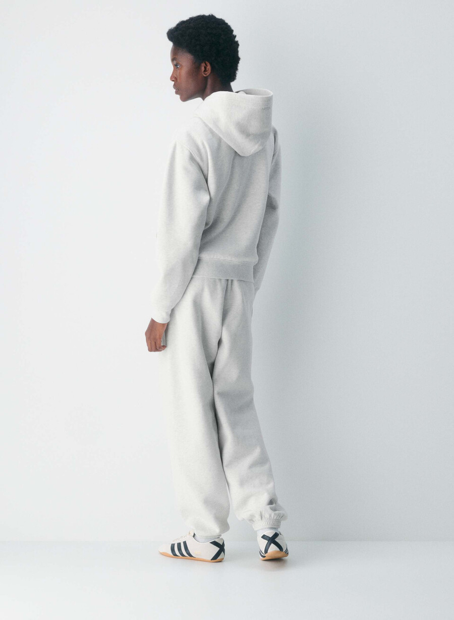 cozy sweatfleece perfect hoodie heather cloud white