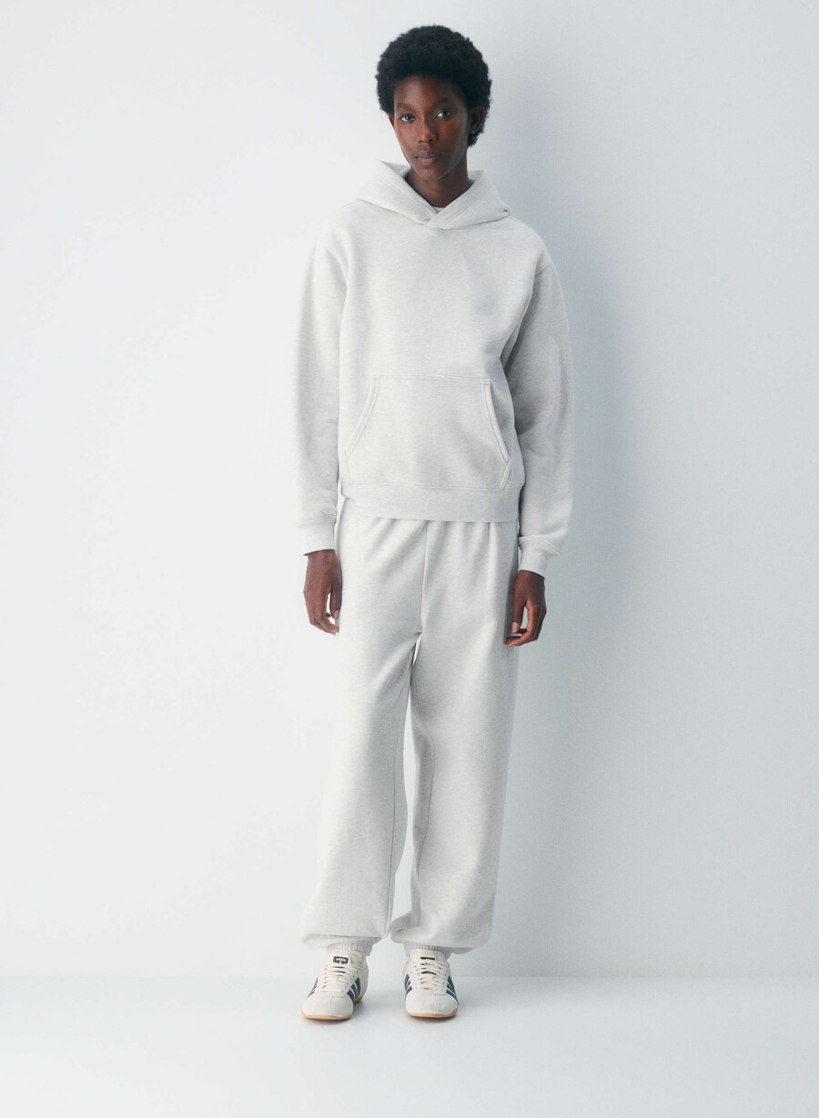 cozy sweatfleece perfect hoodie heather cloud white