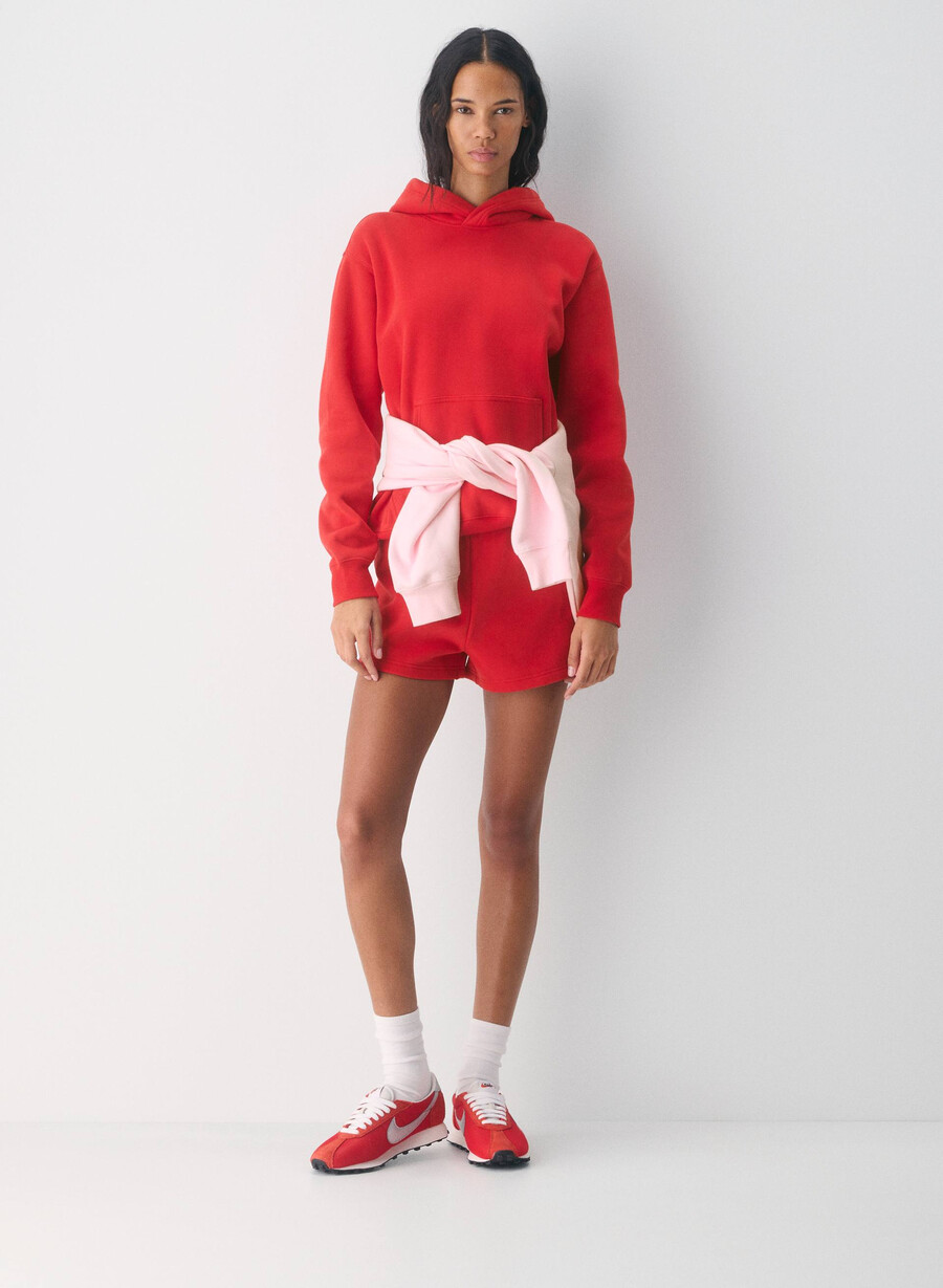 cozy sweatfleece perfect hoodie flashing red