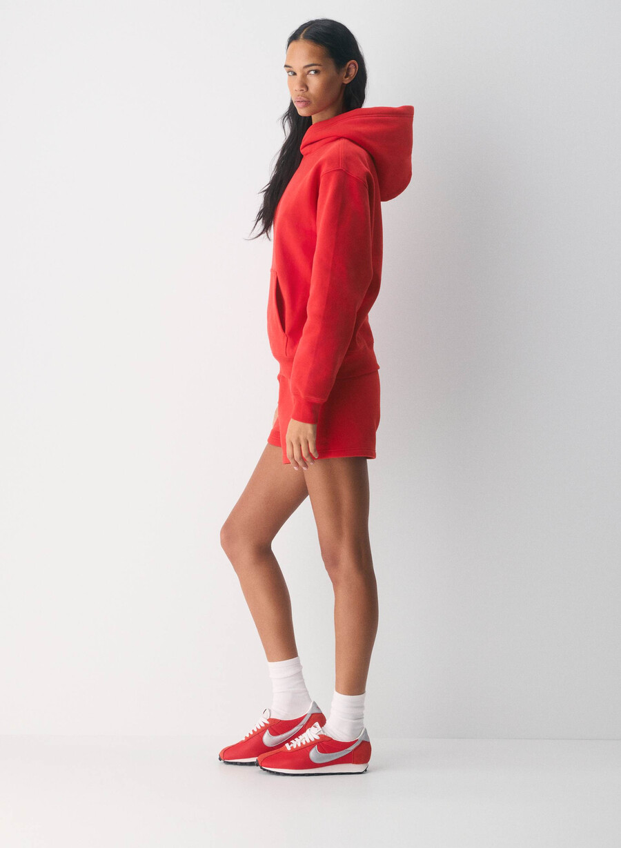 cozy sweatfleece perfect hoodie flashing red