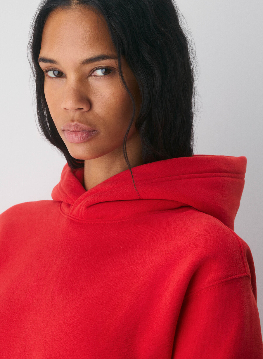cozy sweatfleece perfect hoodie flashing red