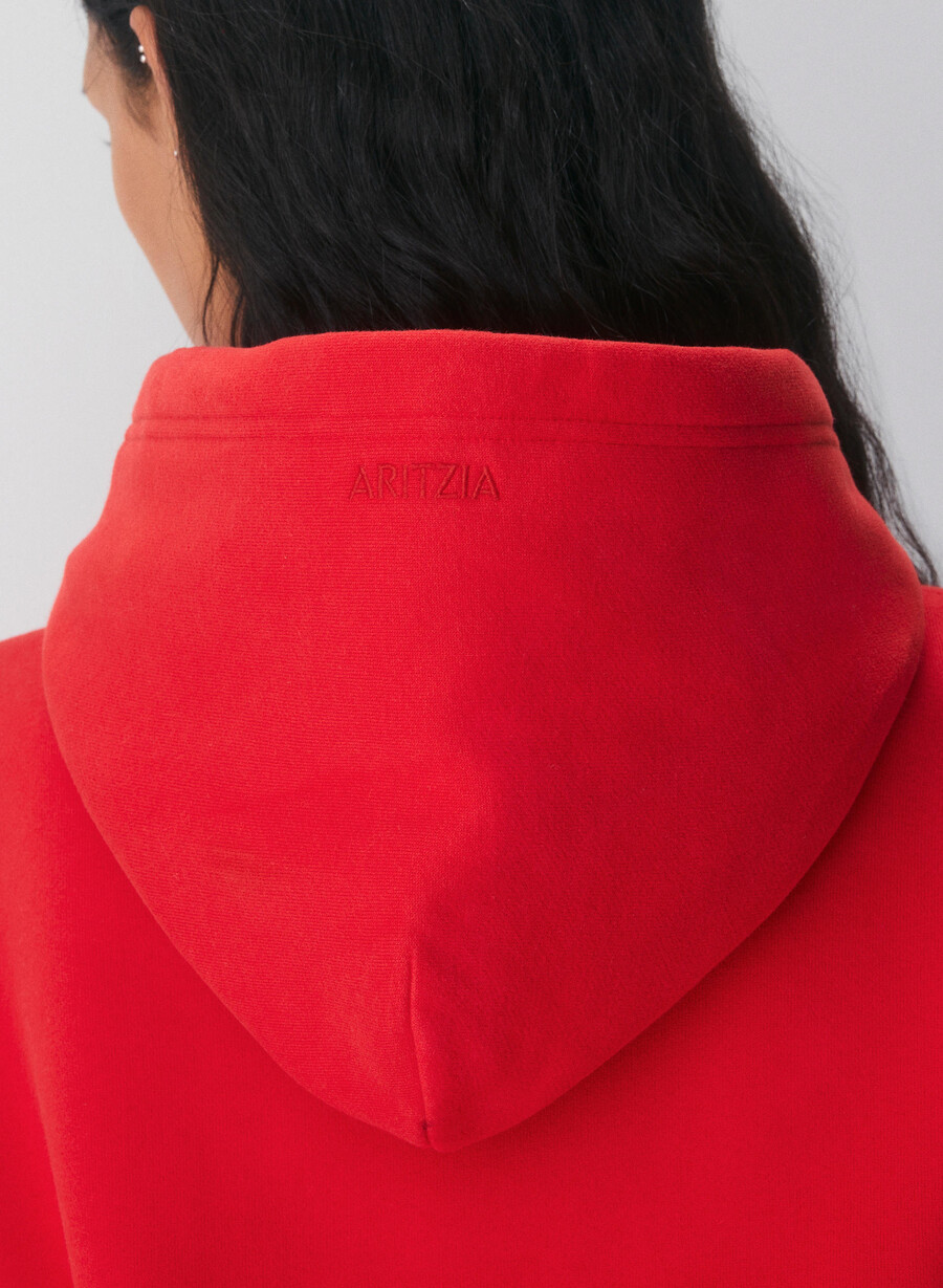cozy sweatfleece perfect hoodie flashing red