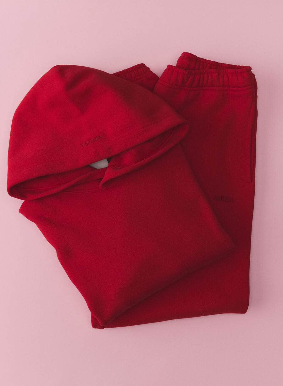 cozy sweatfleece perfect hoodie flashing red
