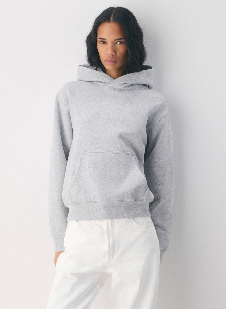 cozy sweatfleece perfect hoodie heather chrome