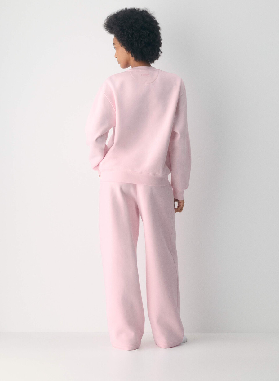 cozy sweatfleece perfect crew sweatshirt villa pink