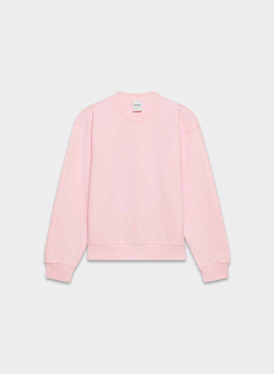 cozy sweatfleece perfect crew sweatshirt villa pink