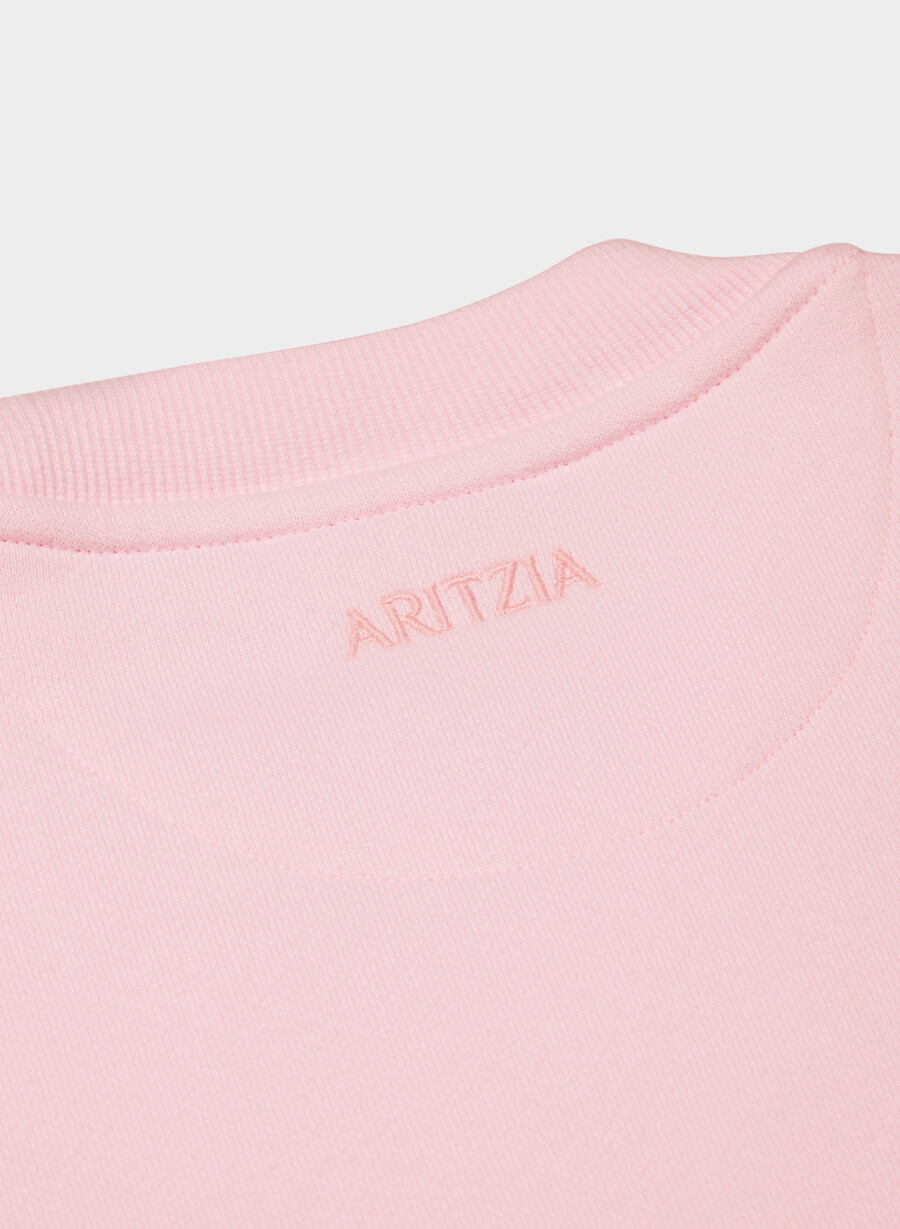 cozy sweatfleece perfect crew sweatshirt villa pink