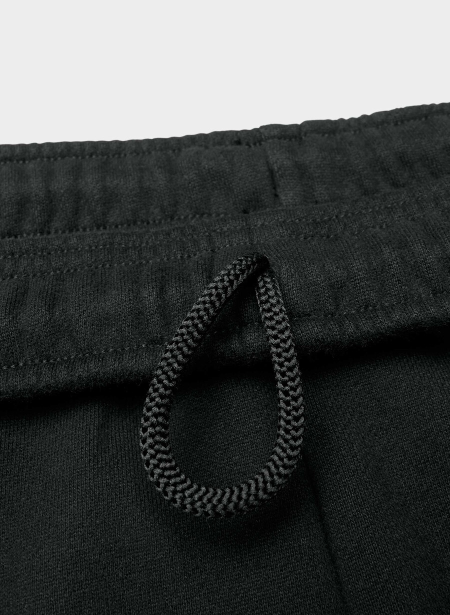 cozy sweatfleece mega cargo sweatpant black
