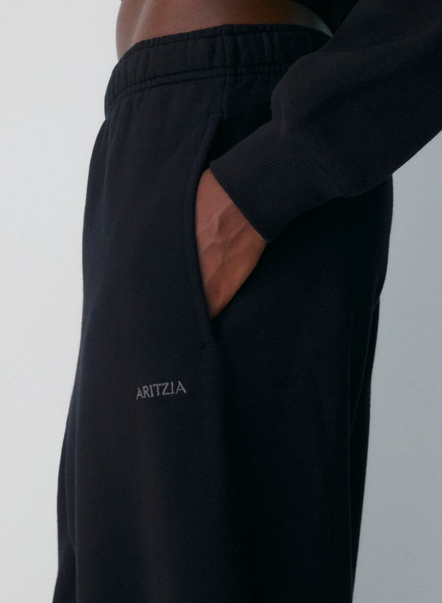 cozy sweatfleece mega jogger black