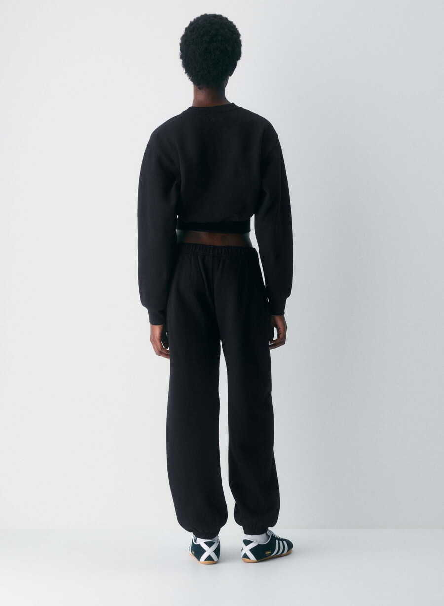 cozy sweatfleece mega jogger black