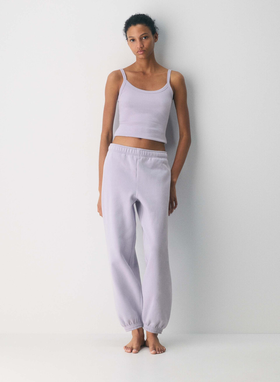 cozy sweatfleece mega jogger wildflower lilac