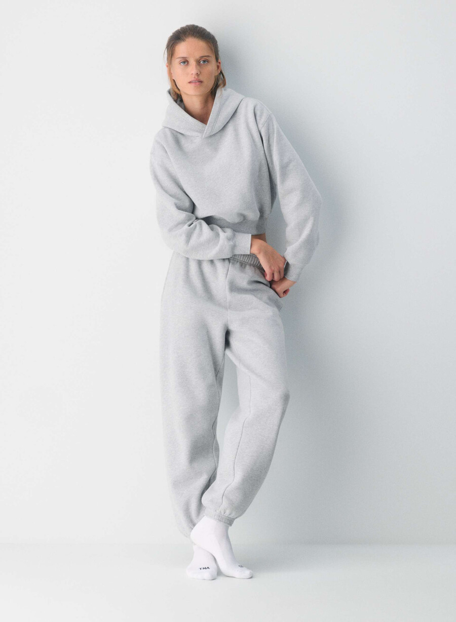 cozy sweatfleece mega jogger heather chrome