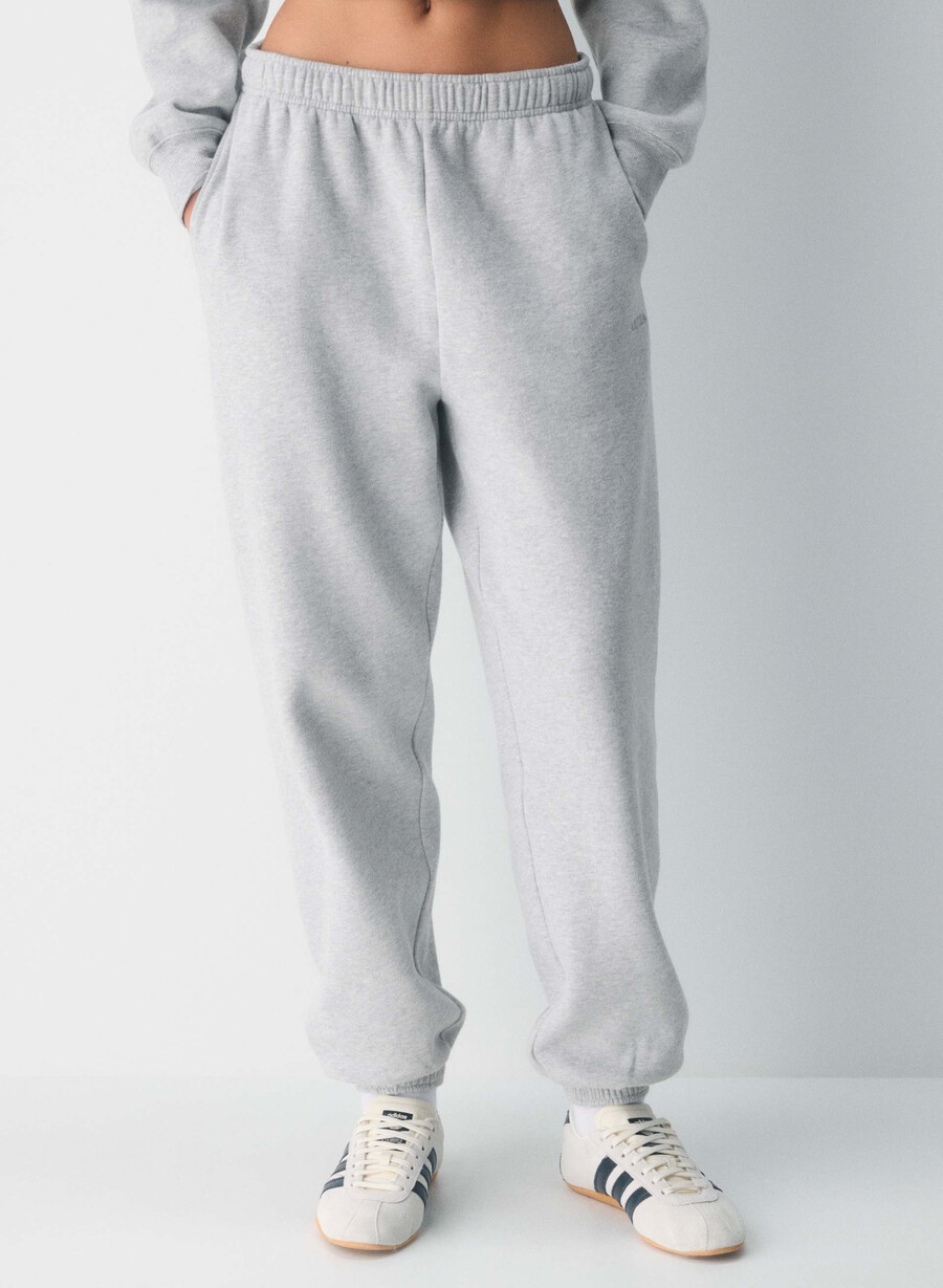 cozy sweatfleece mega jogger heather chrome