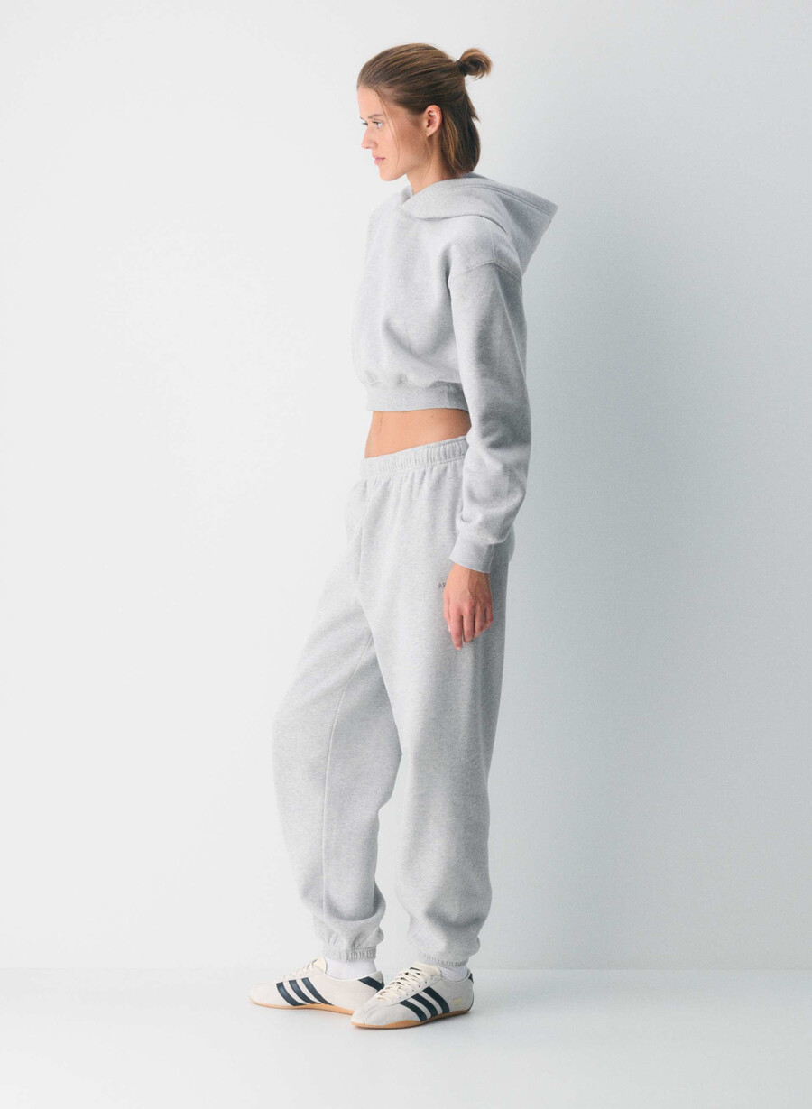 cozy sweatfleece mega jogger heather chrome