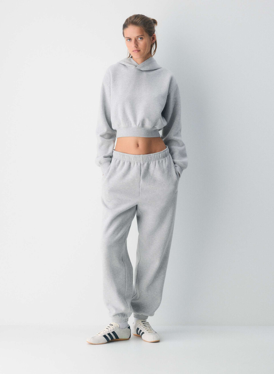 cozy sweatfleece mega jogger heather chrome
