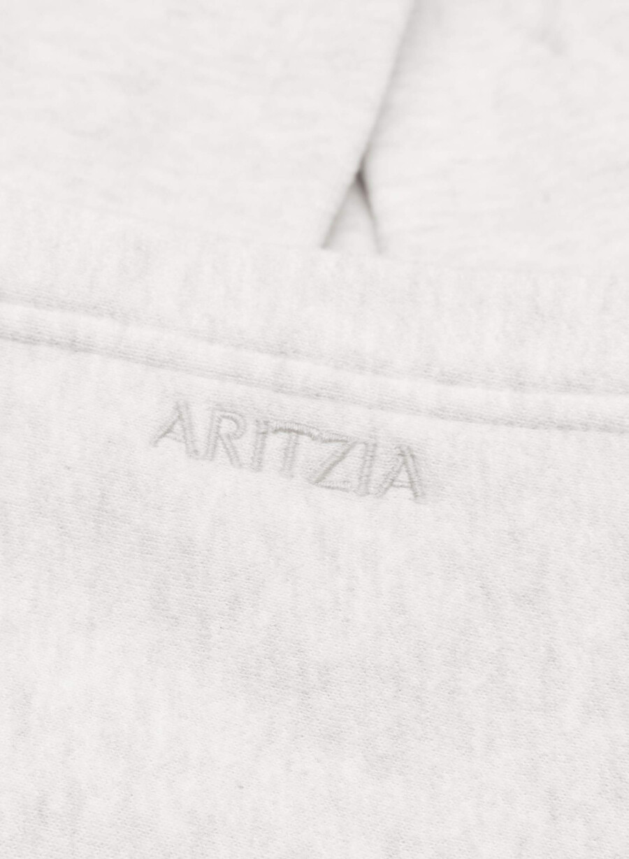 cozy sweatfleece mega raglan hoodie heather cloud white
