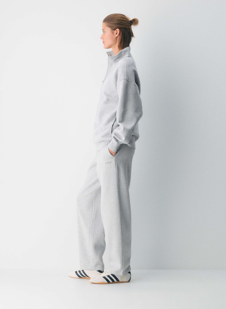 cozy sweatfleece boyfriend 12 zip heather chrome