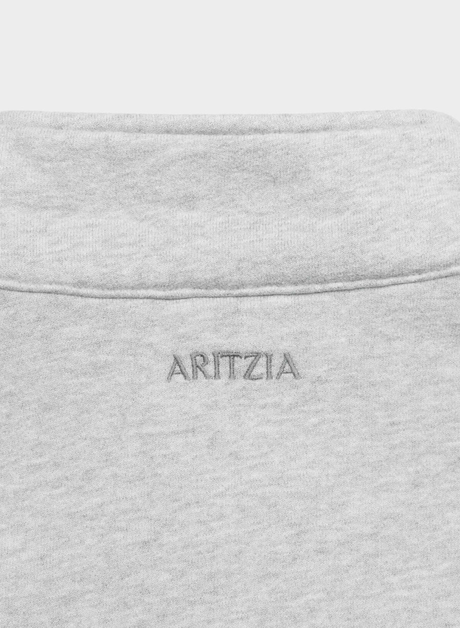 cozy sweatfleece boyfriend 12 zip heather chrome