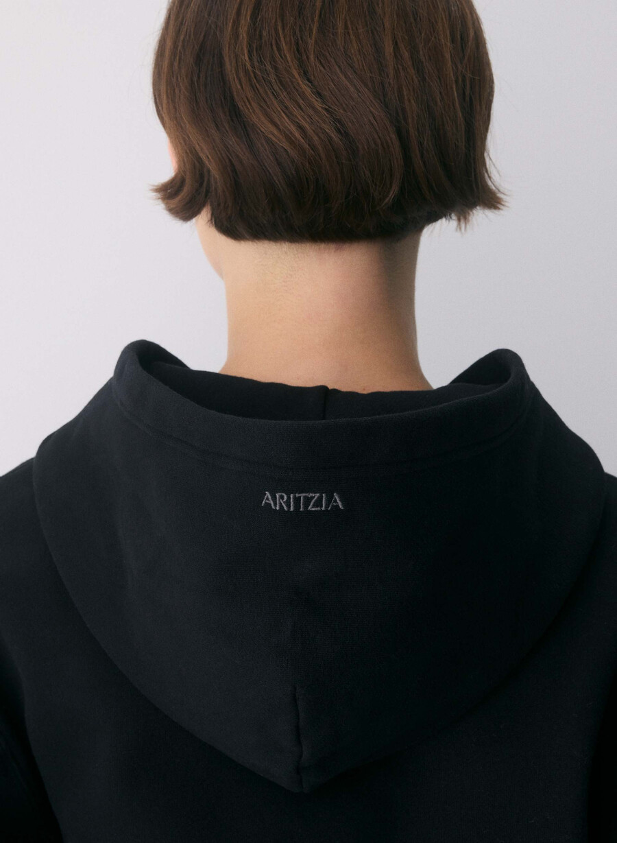cozy sweatfleece perfect zip hoodie black