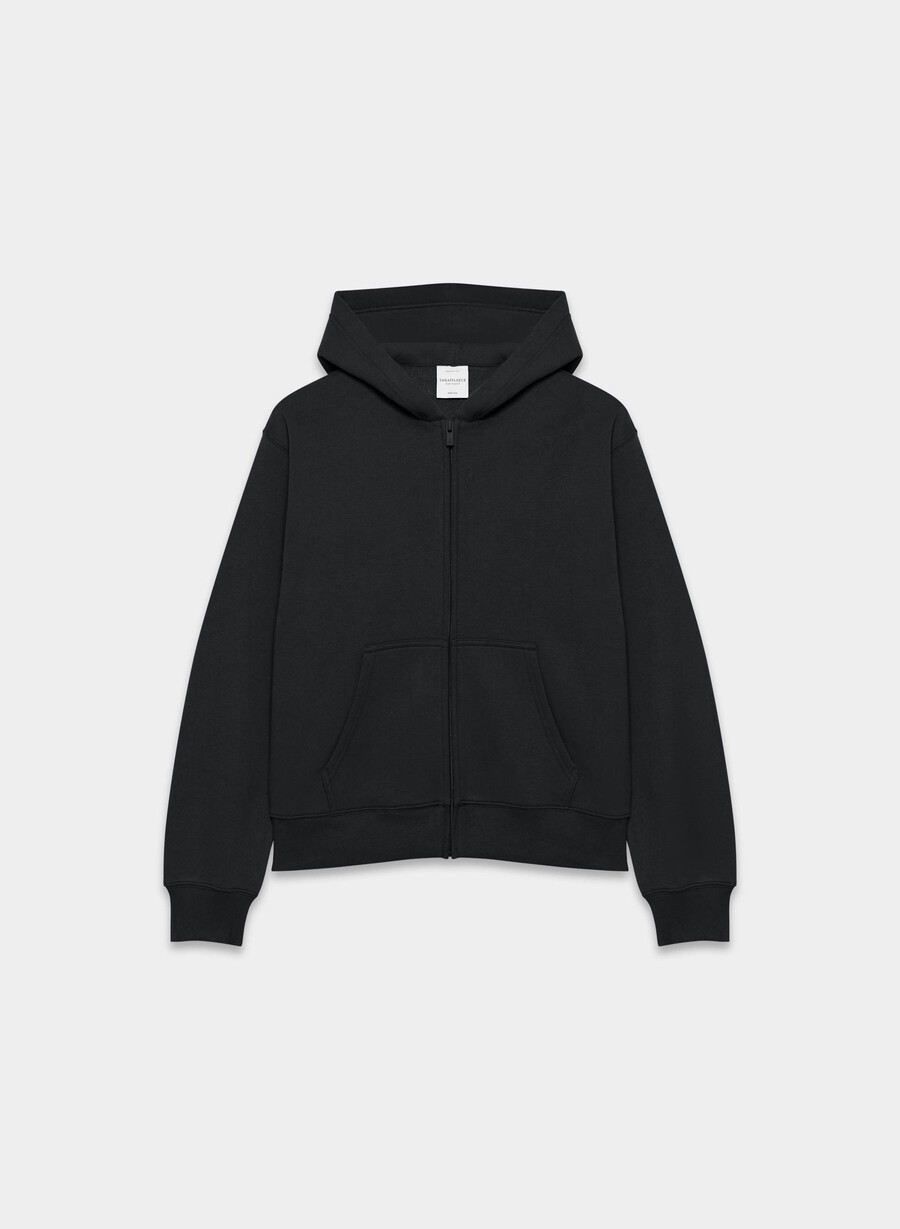 cozy sweatfleece perfect zip hoodie black