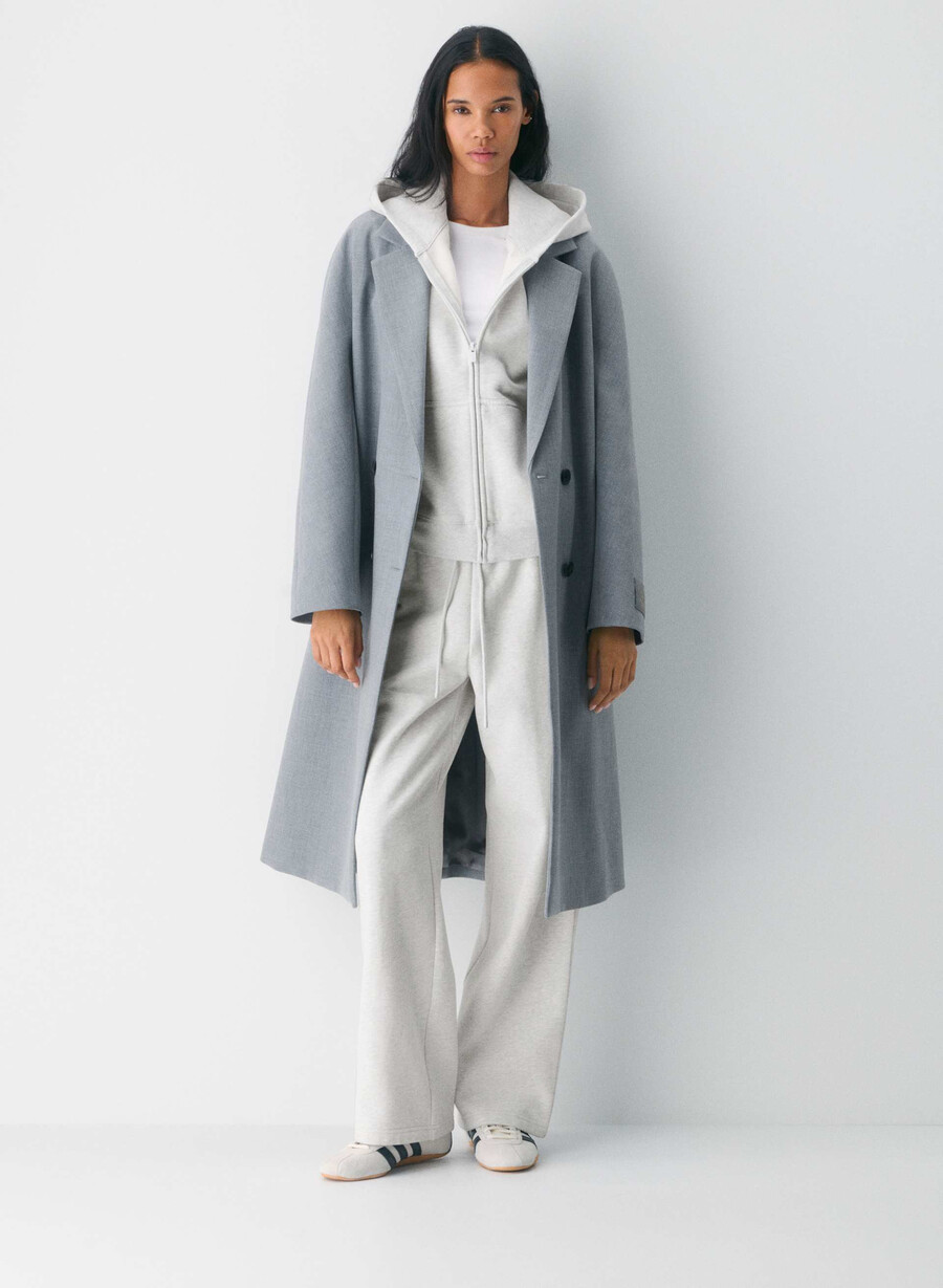cozy sweatfleece perfect zip hoodie heather cloud white