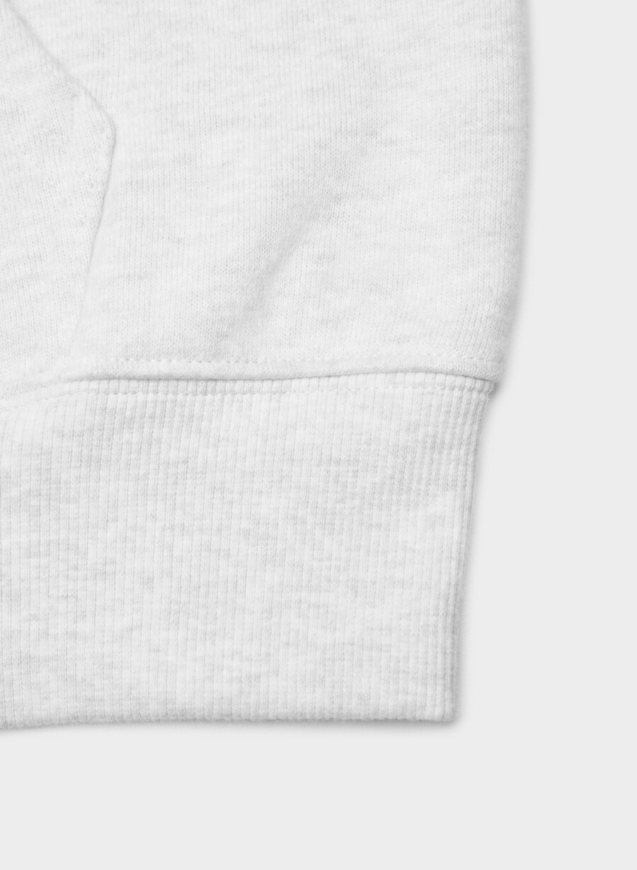 cozy sweatfleece perfect zip hoodie heather cloud white