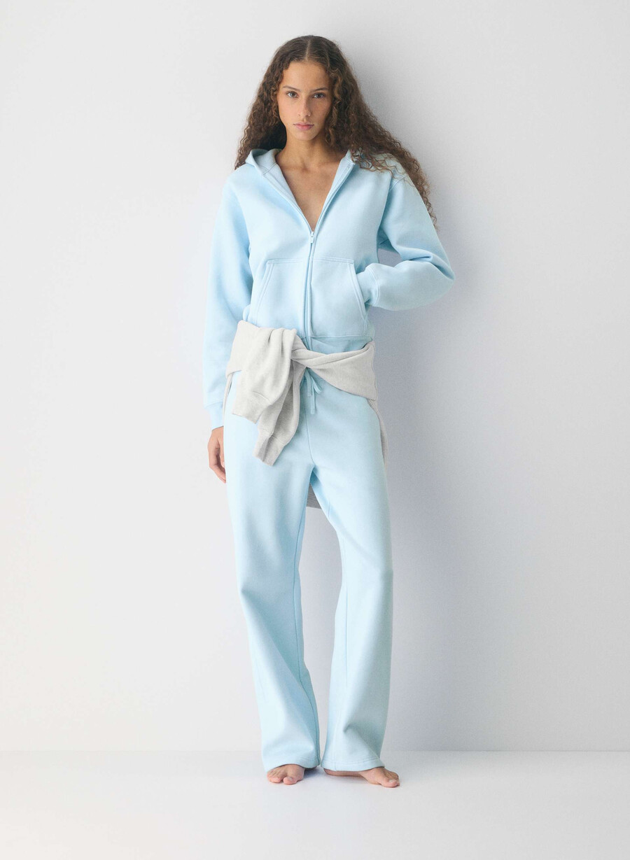 cozy sweatfleece perfect zip hoodie villa blue