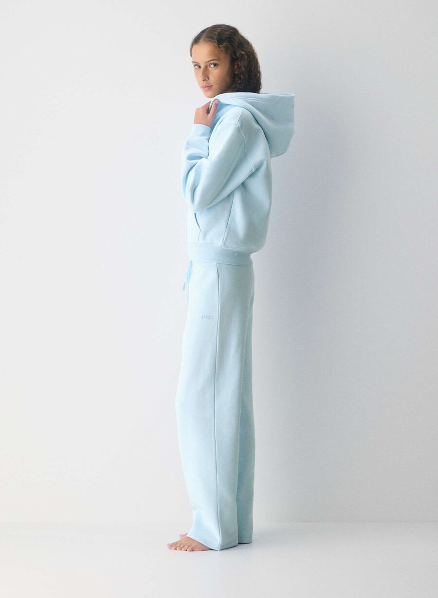 cozy sweatfleece perfect zip hoodie villa blue