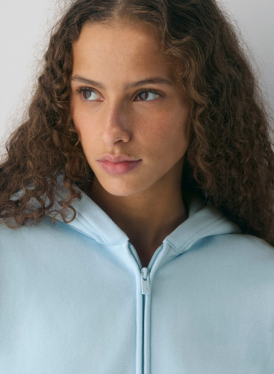 cozy sweatfleece perfect zip hoodie villa blue