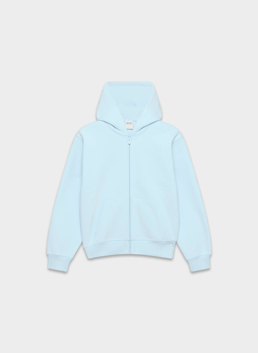 cozy sweatfleece perfect zip hoodie villa blue