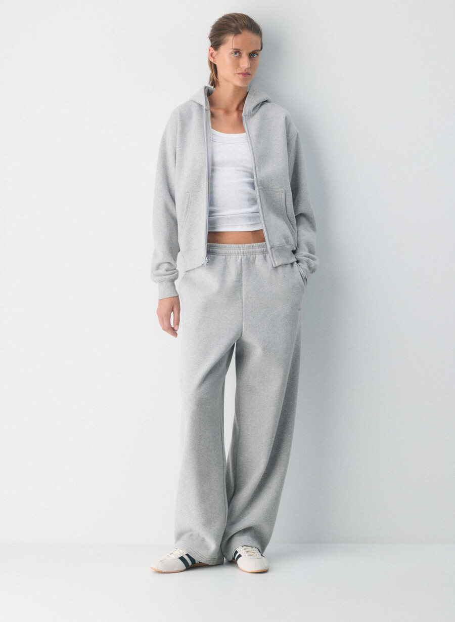 cozy sweatfleece perfect zip hoodie heather chrome