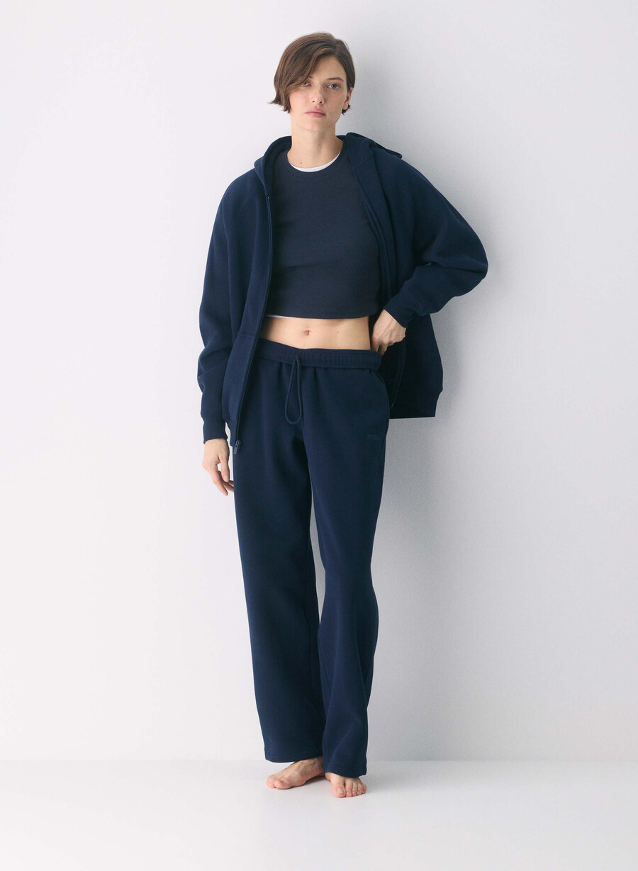 cozy sweatfleece mega straight sweatpant admiral