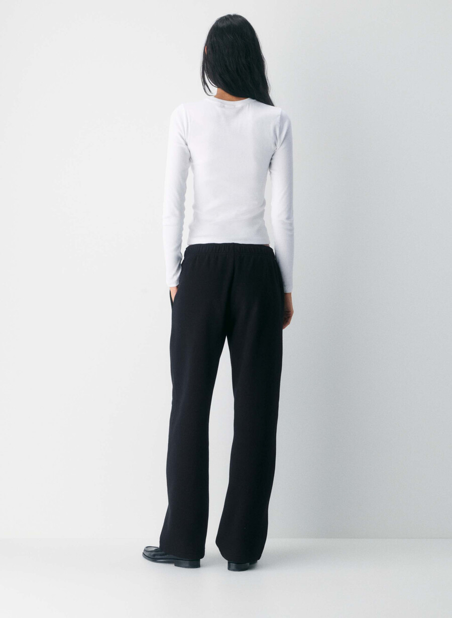 cozy sweatfleece mega straight sweatpant black