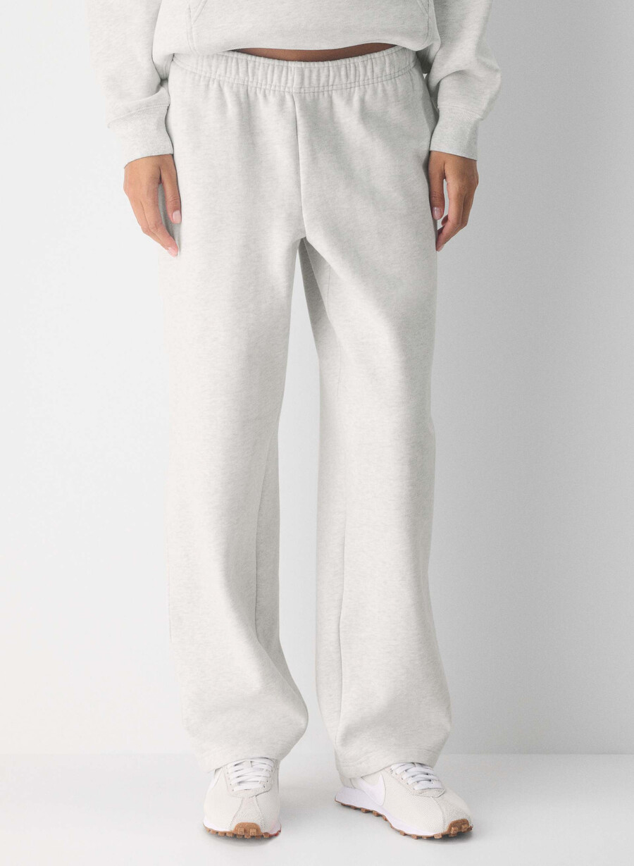 cozy sweatfleece mega straight sweatpant heather cloud white