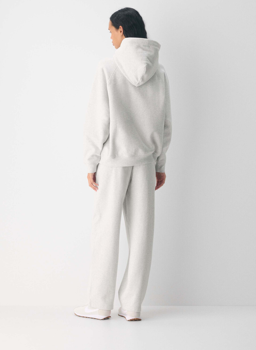 cozy sweatfleece mega straight sweatpant heather cloud white